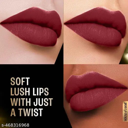 Lakme Forever Matte Lipstick, Made With French Rose Oil Extracts, Burgundy Bloom, 4.5g