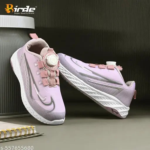 Birde ZenG Purple Spin Buckle Fast Lace-up Walking Shoes For Women