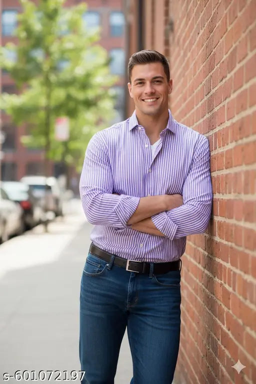 Purple Lining Shirt For Casual and formal daily and party wear S M L XL XXL 3XL 4XL 5XL 6XL Full Sleeve Premium Quality