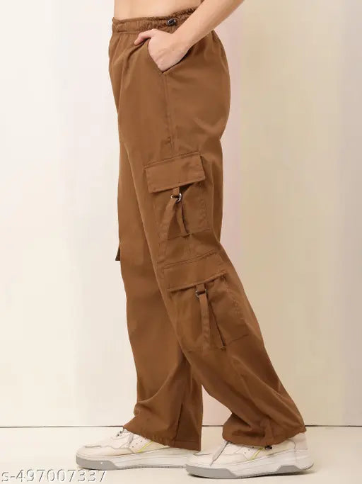 Women Cargo Pants || 6 pkt Cargo ||Baggy Trouser for women || Korean Baggy Trouser || Women Baggy Parachute Pants Woman Mutil Pockets Loose Fit Casual Pants for Women || Black Baggy Trouser