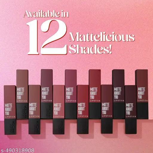 Hilary Rhoda Matte About You Lipstick | Long Lasting & Highly Pigmented Lipstick | Glides Smoothly | Matte Finish | One Stroke Application | Cruelty-Free & Vegan - 3g (Coffee Date - Shade 03)