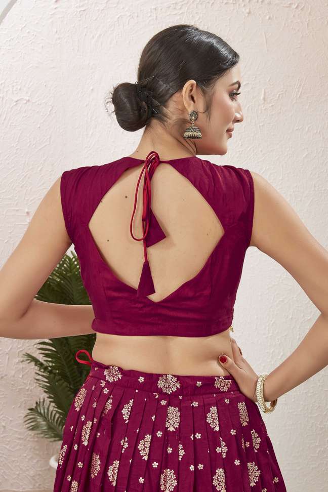 Embroidered Stitched Lehenga Choli