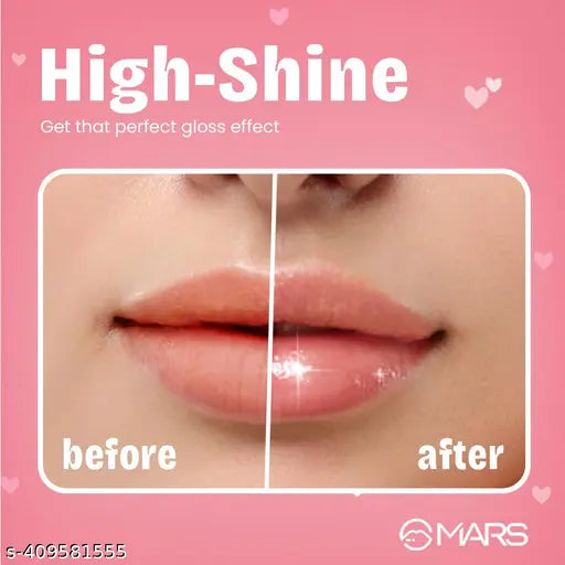 MARS Candylicious Colored Lip Gloss for Women | Hydrating & High Shine | Lightweight Weight & Comfortable | Non-Sticky | Enriched with Vitamin-E (4.0ml) ( 01-CANDY CRUSH )