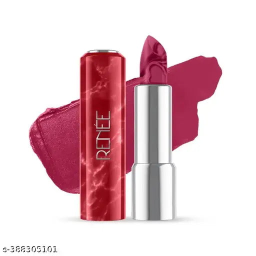 RENEE Marble Lipstick - Rosa, Rich Payoff with high Color Pigment, Moisturizing, Nourishing,   Smooth Creamy Matte Finish, Enriched with Shea Butter & Vitamin E, 4Gm