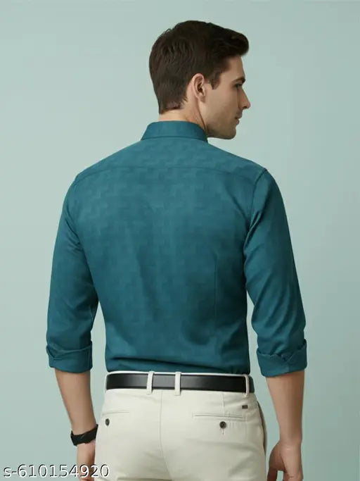 Vida Loca Cotton Self Design Shirt for men