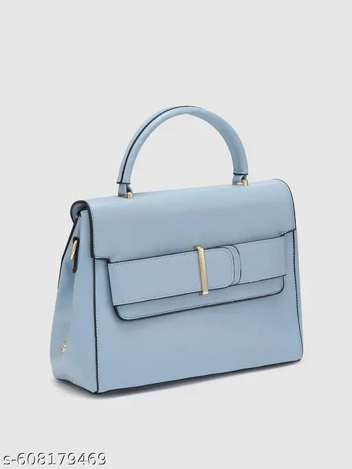 Globus Women Blueish Grey Solid Casual Handheld Bag