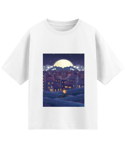 White Oversized T-shirt Front Design