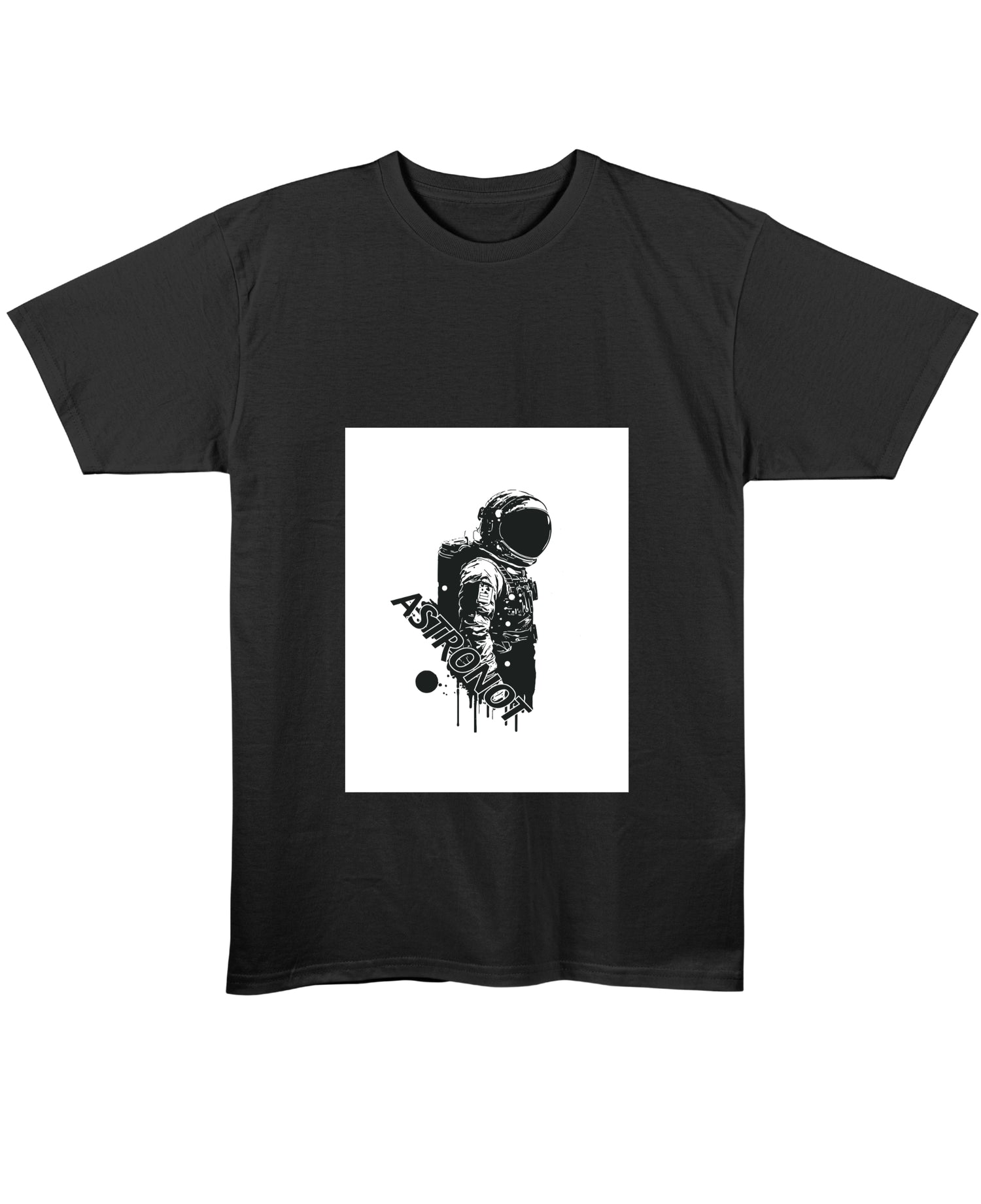 Black Regular Fit T-shirt Front Design