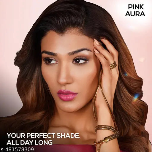 RENEE Everstay Transfer-Proof Matte Lipstick - Pink Aura, Hydrating & Non-Drying, Smudge-Proof, Lightweight, Long Lasting, Intense Pigment, Full Coverage, Vitamin E Infused, For All Occasions, 4.2g