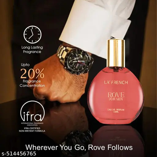 La French Rove Perfume for Men – 30ml Long-Lasting, Luxurious Perfume with Elegant & Masculine Fragrance – Premium Scent for Everyday Wear & Special Occasions