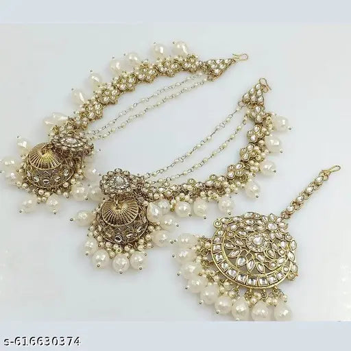 Latest Big jhumka white 2