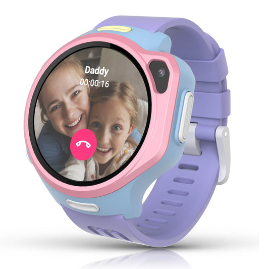 myFirst Fone R2 (Upgraded, for USA & Canada Only) Smartwatch Phone for Kids with eSIM Music Player Video Voice Call Messaging Gift for 5-12 Years Old Boys Girls (Cotton Candy Mix) SaumyasStore