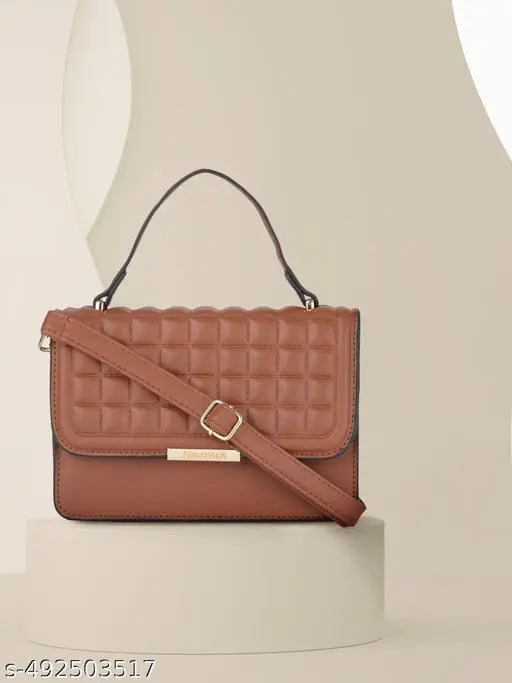 Fastrack Brown Quilted Satchel