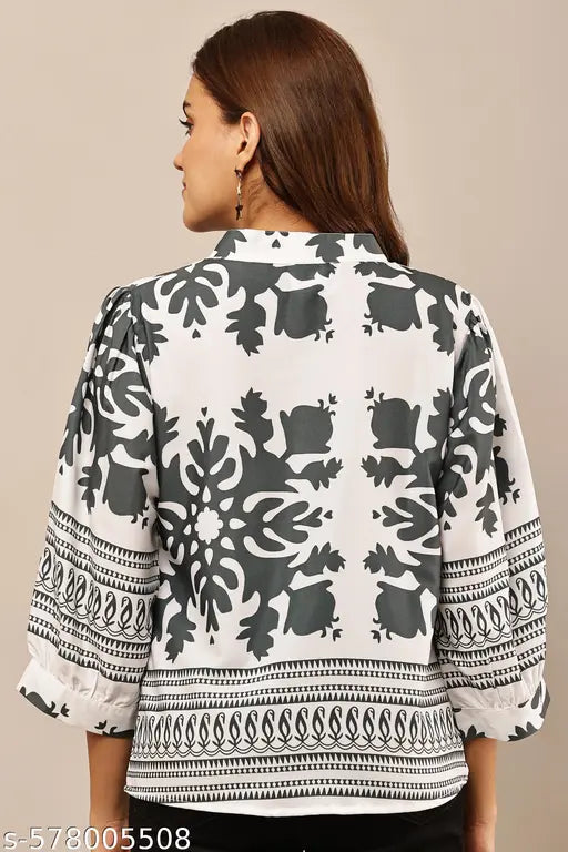 Women's Boho-Chic Printed Tunic Top