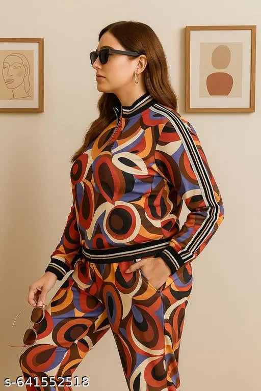 Austivo Women Winter Graphic Co-ord set