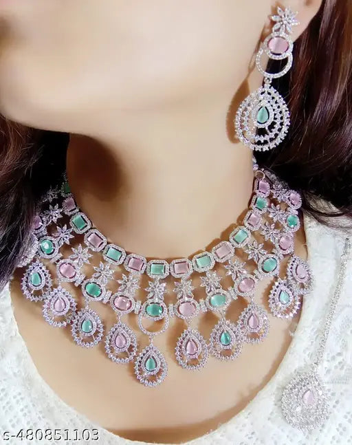 American Diamond Jewellery Set