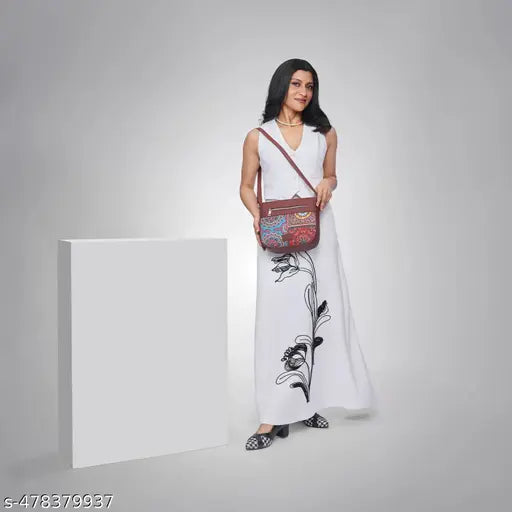 Zouk Multicolor Mandala Print U-Shaped Sling Bag