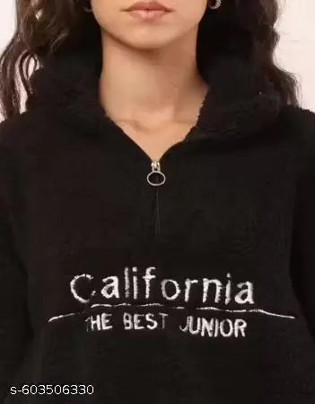 Trendy Women’s California Printed Fleece Pullover – Cozy Winter Wear Stylish Sweatshirt for Girls & Ladies