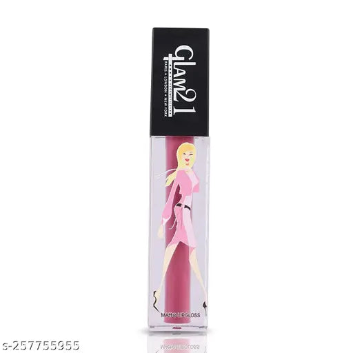 Glam21 3D Liquid Lip Gloss|Highly Pigmented & Water-Proof| Longlasting & Weightless|Matte Finish|Sue Pink-5gm