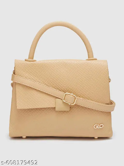 Globus Women Ivory Textured Casual Handheld Bag