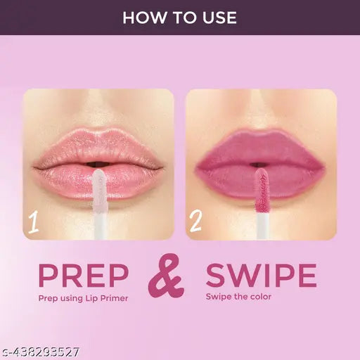 Lotus Make-Up Proedit Prep And Swipe Lip Color | With Lip Primer | Longlasting| Smudgeproof|PL08 - Pink Velvet|6g