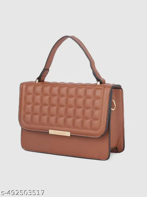 Fastrack Brown Quilted Satchel