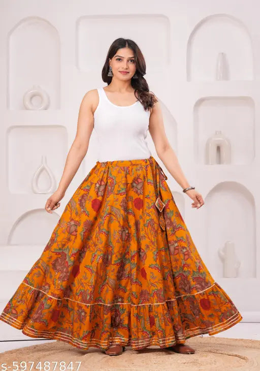 Clothy N Wave Women's Printed Flared Skirt