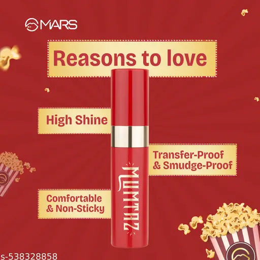 MARS Cinemagic Transfer-Proof Lip Gloss (2.4g) (06-LAILA) | Intense High-Shine Color | Upto 12 hr Long-Lasting | Smudge-Proof | Lightweight | Comfortable | Doe-Foot Easy Applicator