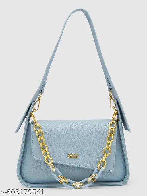 Globus Women Blue Textured Handheld Bag