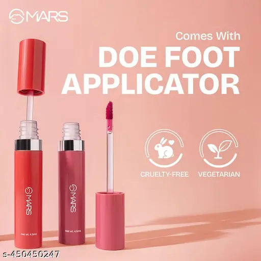 MARS Drip Lip Mist for Women | Dual Function | Buildable Color | Glossy Finish | Long-Lasting | Hydration | Light-Weight Formula | Non-Patchy Reapplication | (4.5 ml) (05-Cranberry Drip)