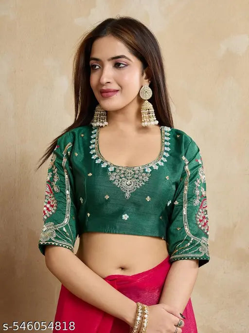 Women's Frendy Chiffon saree with Mono Banglory blouse piece