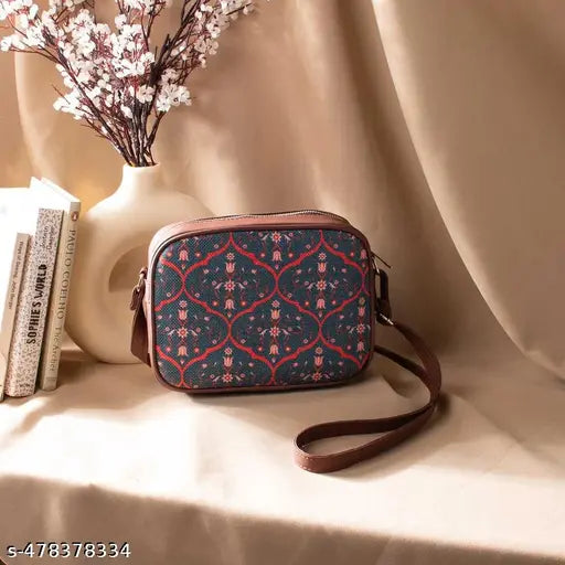 Zouk Sheesh Mahal Jaali Motif Sling Bag