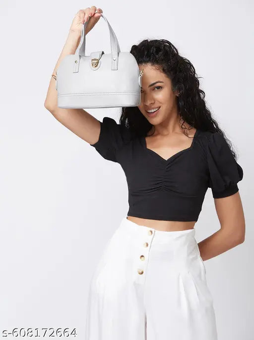 Globus Women Dark Grey Solid Casual Sling Bag