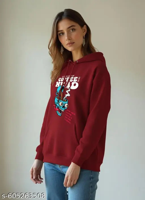 Dagcros Women Printed Sweatshirts Hoodies Lined Fleece Casual Athletic Pullover