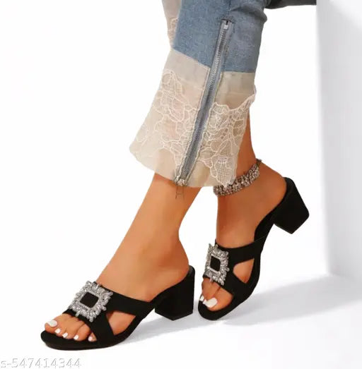 women for Sandal Block Red  heel sandal for women and girls black heels heels party-wear heels for women