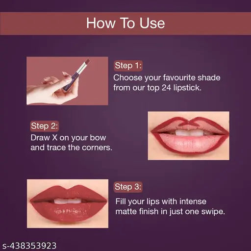 Hilary Rhoda Pro Matte Non-Transfer | 12-Hour Long Stay | Smudge-Proof Lipstick | Highly Pigmented & Intense Matte Finish Lipstick | 2g (Pro Matte Festive Trio)