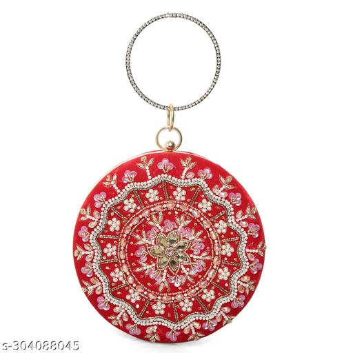 VASTANS Women's Pretty Round Embroidery Clutch