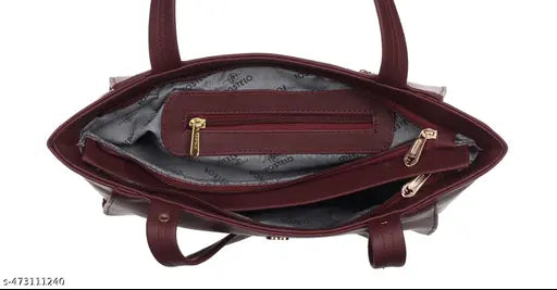 Fostelo Women's Vegan Leather Time Square Handbags Shoulder Hobo Bag Ladies Purse (Maroon) (Large)