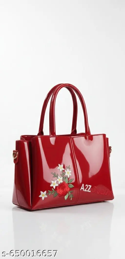 Premium Glosssy Women handbag | Ladies Shoulder handbag | Glossy Red Handbag.