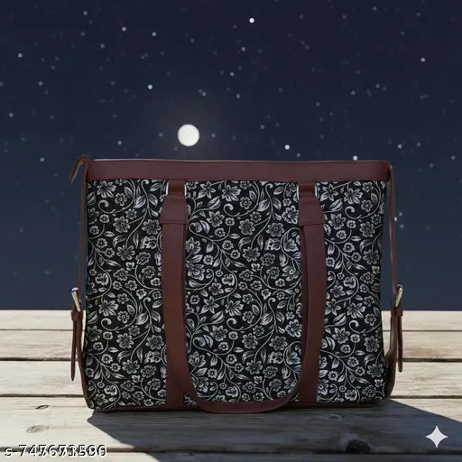 A  Floral Jacquard Tote Bag for Women