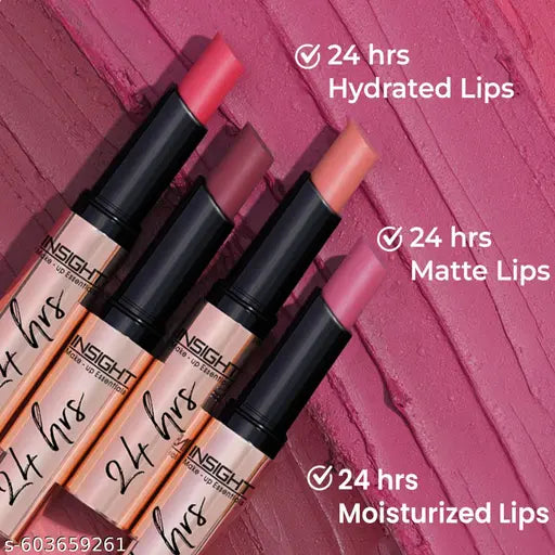 INSIGHT Make-up Essentials 24 Hrs Non Transfer Matte Lipstick 3g (Instagram)