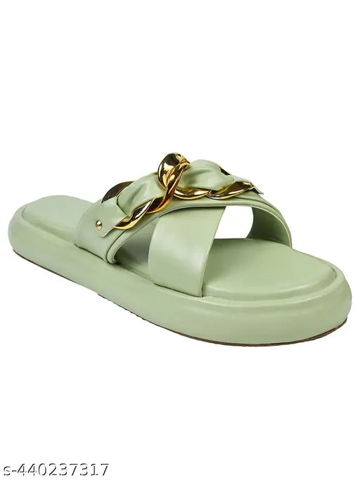 Selfiee Comfortable Slip on Platform Light Weight Trendy Party Sandals For Women and Girls