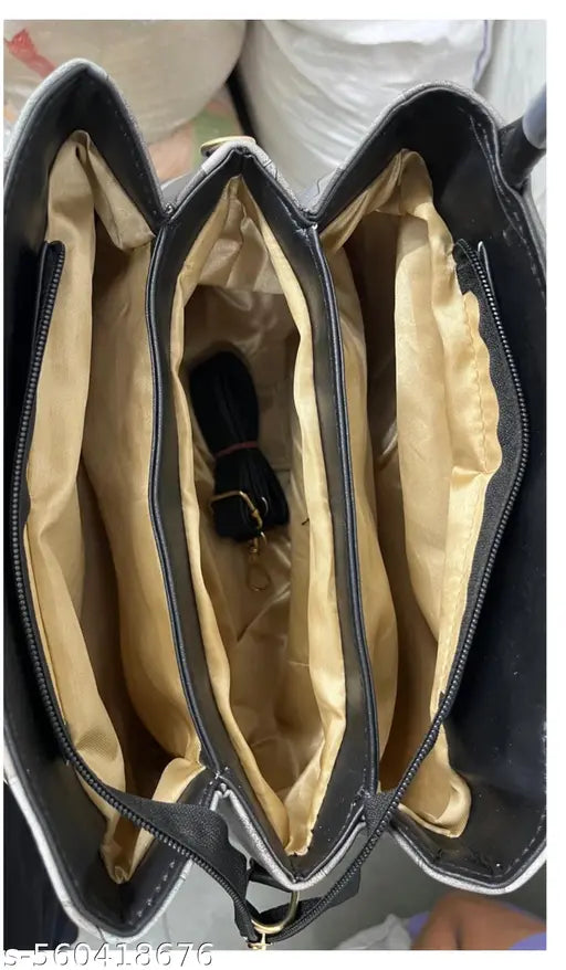 Stylish Pink Colorblock PU Leather Handbag for Women | Shoulder & Tote Bag