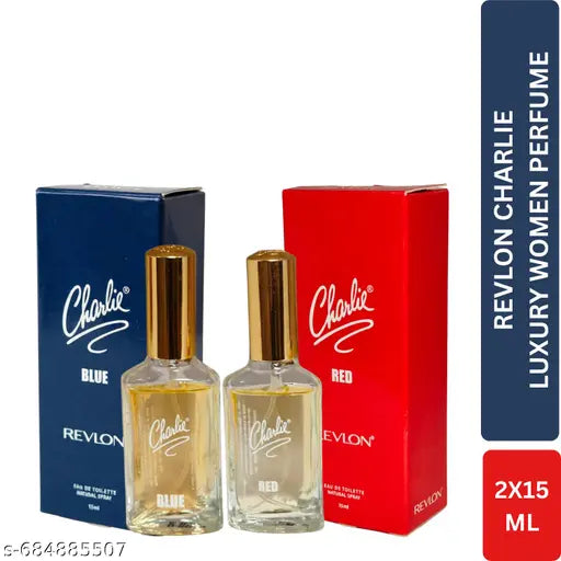 Revlon Charlie Red and Blue Premium Luxury Perfume for Women | Long-Lasting  Fragrance | 15 ml, Pack of 2
