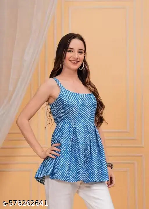 Cotton Stylish Sleeveless Tops for Women and Girls