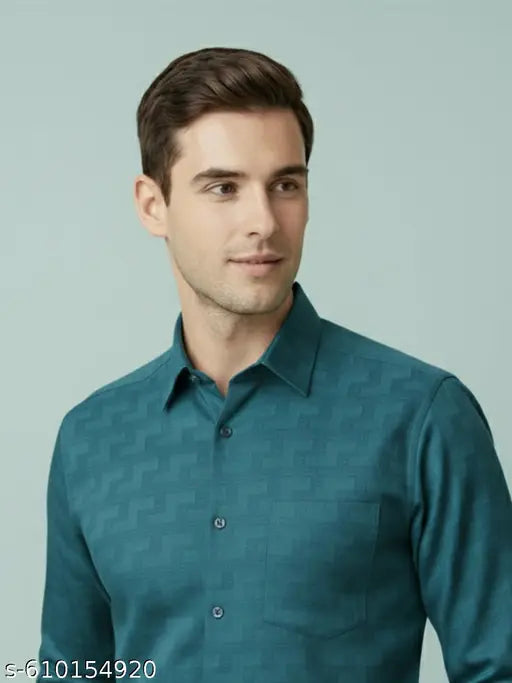 Vida Loca Cotton Self Design Shirt for men