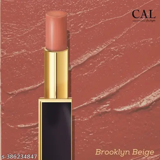 CAL Losangeles Brooklyn Beige Iconic Collection Lipstick, Long Lasting and Waterproof, Smudge Proof, Full Coverage, 5 gm