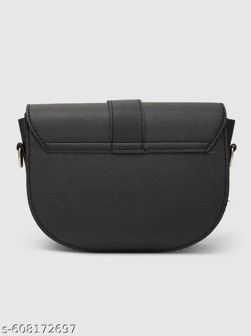 Globus Women Black Solid Sling Bag
