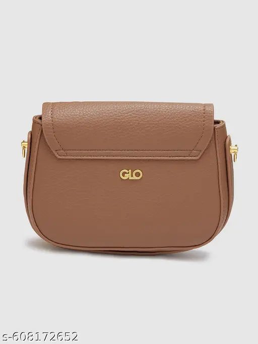 Globus Women Brown Textured Casual Sling Bag