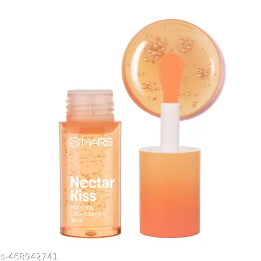MARS Plumping Color Changing Lip Protector Oil (4.8ml) (Nector Kiss) | Enriched with Olive Fruit Oil, Jojoba Oil, Hippophae Fruit Oil